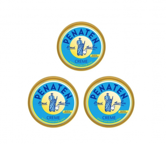 PENATEN Baby Creme, 50 ml x 3stk, Детский крем с цинком, ланолином, пантенолом, 3 шт х 50 мл