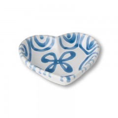 Gmundner Keramik Gmundner Keramik Blaugeflammt Herzschale d: 10 cm / h: 2,4 cm Чаша Gmundner Ceramics с голубым пламенем в форме сердца d: 10 см / высота: 2,4 см