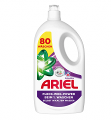 Ariel Colorwaschmittel Flussig 80WL, Гель для стирки цветного белья, 80 загрузок (3600мл)