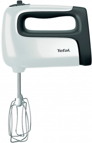 Tefal Tefal Handmixer HT4611 Prep'Mix+, 500 W, Turbo-Funktion, 2 Ruhrbesen, 2 Knethaken, Purierstab-Aufsatz  Ручной миксер Tefal HT4611 Prep&#39;Mix+, 500 Вт, функция турбо, 2 венчика, 2 насадки для теста, насадка-очиститель
