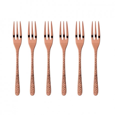 Sambonet Sambonet Venezia - Edelstahl / PVD Kupfer Kuchengabel Set 6-tlg. Sambonet Venezia - Набор вилок для торта из нержавеющей стали / меди с PVD-покрытием, 6 шт.