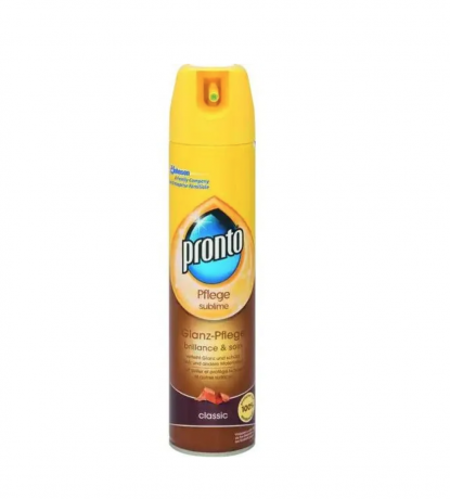 Pronto Classic spray 250ml, Германия Спрей для ухода за мебелью и деревянными поверхностями, удаляет пыль и следы пальцев, придаёт блеск 250 мл 