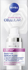 NIVEA Cellular Expert Filler UV Serum Fluid SPF 50+, 30 ml, Нивеа Сыворотка флюид для лица, SPF 50+, гиалурон, защита от фотостарения, 30 мл