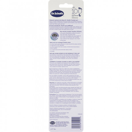 SCHOLL Hornhaut Feile, 1 St, Шолль Пилка для огрубевшей кожи стоп, двусторонняя, 1 шт