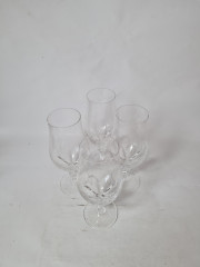 Бокалы для вина винтажные Im Stil Walther Glas на ножке, стекло, 20 см, 4 шт., Германия, 1960-70гг.