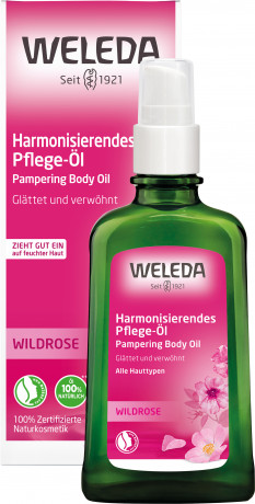WELEDA WILDROSE Harmonisierendes Pflege-Oel, 100 ml, Масло для тела с шиповником Rosa Mosqueta и ароматом дамасской розы для мягкости кожи, 100 мл