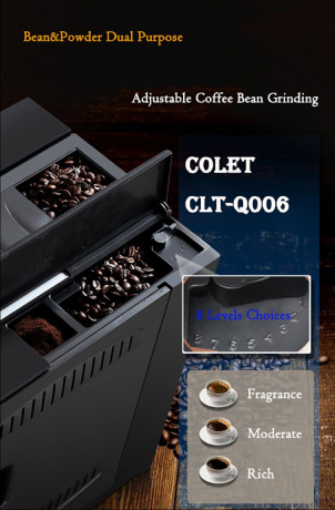 COLET Coffee Maschine COLET Coffee Maschine Kaffeevollautomat Kaffeevollautomat Q006, Kaffee, Espresso, Cappuccino, Selbstreinigungsfunktion Кофемашина COLET полностью автоматическая кофемашина Q006, кофе, эспрессо, капучино, функция самоочистки