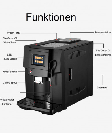 COLET Coffee Maschine COLET Coffee Maschine Kaffeevollautomat Kaffeevollautomat Q006, Kaffee, Espresso, Cappuccino, Selbstreinigungsfunktion Кофемашина COLET полностью автоматическая кофемашина Q006, кофе, эспрессо, капучино, функция самоочистки
