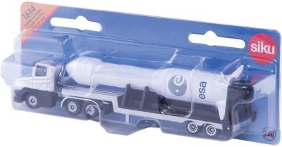 SIKU SIKU 1614 Tieflader mit Rakete 1:55 Низкорамная платформа SIKU 1614 с ракетой 1:55