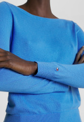 Tommy Hilfiger BOAT NECK Jumper iconic blue ЛОДОЧКА джемперы знаковый синий