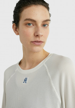 Tommy Hilfiger SEAMLESS MONOGRAM Long sleeved top weathered white SEAMLESS MONOGRAM Топ с длинными рукавами выветрившийся белый