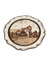 Тарелка декоративная винтажная Im Stil Majolika Karlsruhe "Замок Вадуц", керамика, 21.5 см, Германия, 1970-80гг.