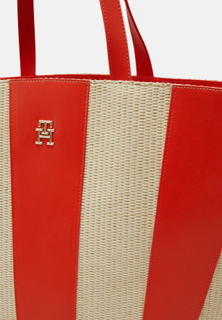 Tommy Hilfiger TRAVEL BEACH TOTE Tote bag deep orange mix TRAVEL BEACH TOTE Сумка-тоут темно-оранжевый микс