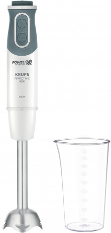 Krups Krups Stabmixer HZ64B1 Perfect Mix 8000, 800 W, 20 Geschwindigkeiten, 4 Powelix Klingen, Edelstahlmixstab, Messbecher Ручной блендер Krups HZ64B1 Perfect Mix 8000, 800 Вт, 20 скоростей, 4 лезвия Powelix, палочка для смешивания из нержавеющей стали,
