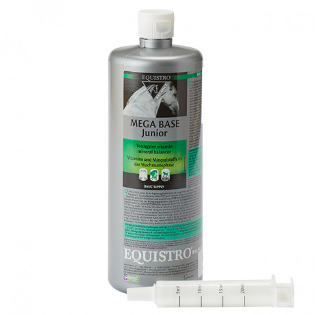 EQUISTRO SET Mega base Junior 1000ml + Beta-Carotin 3kg, Набор для жеребят Equistro: Mega Base Junior 1 л + Beta-Carotin 3 кг, рост, развитие, витамины
