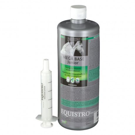 EQUISTRO SET Mega base Junior 1000ml + Beta-Carotin 3kg, Набор для жеребят Equistro: Mega Base Junior 1 л + Beta-Carotin 3 кг, рост, развитие, витамины