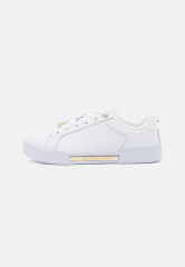 Tommy Hilfiger COURT WITH LACE HARDWARE Trainers white/gold COURT WITH LACE HARDWARE Кроссовки белое золото