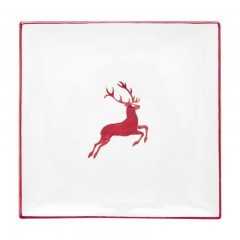 Gmundner Keramik Gmundner Keramik Rubinroter Hirsch Platzteller eckig 31x31x2,8 cm Gmundner Ceramics Ruby Red Deer квадратная подложка 31x31x2,8 см