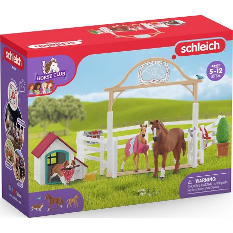 Schleich Schleich Horse Club 42458 Horse Club Hannahs Gastpferde mit Hundin Ruby Schleich Horse Club 42458 Horse Club Приглашенные лошади Ханны с собакой Руби