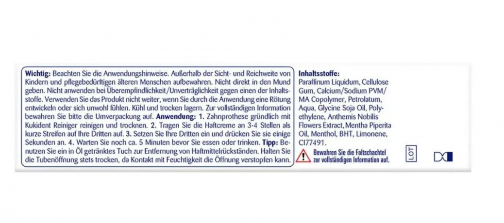 Kukident Haftcreme Med + Kamille 40g х 3st,  Крем для фиксации зубных протезов, сильная фиксация до 12 часов, защита десен, с ромашкой и мятой, 40 г x 3шт 