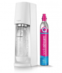 SodaStream Terra Standart Pack White, Аппарат для газирования воды белый (Германия), 1 л, с CO баллоном Quick Connect и бутылкой, сифон для газировки, белый