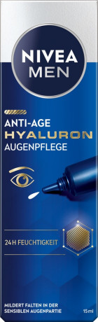 NIVEA MEN Anti-Age Hyaluron Augenpflege, 15 ml, Нивеа Мужской крем для глаз гиалуроновая кислота, витамин E anti-age 15 мл