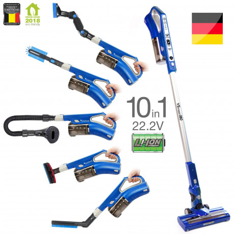 TurboTronic by Z-Line TurboTronic by Z-Line Akku-Hand-und Stielstaubsauger 8 kpa, >35 Min. Laufzeit, ultra-Leichtgewicht Boden Staubsauger, 180 W, beutellos, kabelloser Handsauger mit Wandhalterung  Беспроводной ручной и стержневой пылесос TurboTronic by 