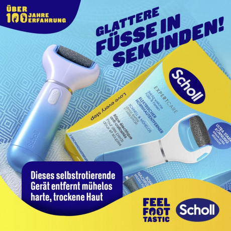 SCHOLL Hornhautentferner elektrisch, 1 St, Шолль Электрическая роликовая пилка для стоп, 1 шт