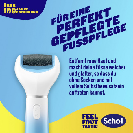 SCHOLL Hornhautentferner elektrisch, 1 St, Шолль Электрическая роликовая пилка для стоп, 1 шт