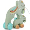 bieco Nachziehspielzeug Holz Elefant Kinder Nachziehtier Holzspielzeug ab 1J. Ziehtier Nachziehspielzeug Мягкая игрушка деревянный слон Детская развивающая игрушка от 1 года. Потяните за игрушку