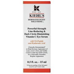 Kiehl’s Powerful-Strength Line-Reducing &amp; Dark Circle Diminishing Vitamin C Eye Serum  Сыворотка для кожи вокруг глаз Powerful-Strength, сокращающая морщины и уменьшающая темные круги под глазами с витамином С 15мл