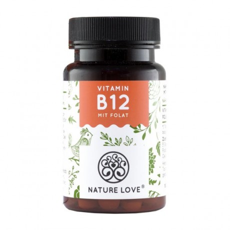 Nature Love Vitamin B12 Tabletten Витамин В12 для нормальной функции нервной системы, 180 табл.