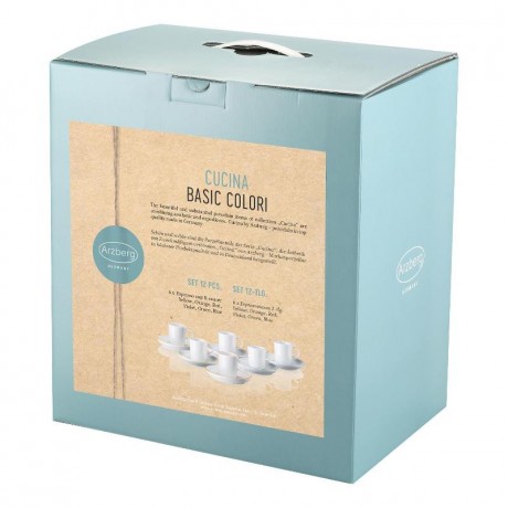 Arzberg Arzberg Porzellan Cucina Colori Espresso-Set 12 tlg. Фарфоровый набор Arzberg Cucina Colori для эспрессо, 12 предметов.