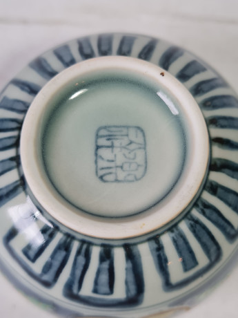 Набор чаш винтажных в традиционном японском стиле, 5 шт., фарфор, 8 см, Япония, 1970-80гг.