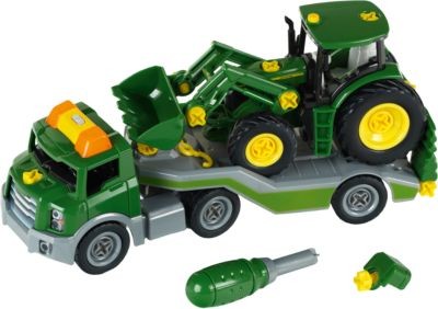 klein klein Transporter mit John Deere Traktor небольшой фургон с трактором John Deere