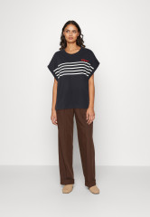 Tommy Hilfiger STRIPE Print T-shirt breton desert sky/white ПОЛОСКА Футболка с принтом бретонская пустыня небо/белый