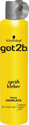 got2b Haarspray Sprühkleber Got2b 2stk x 300ml, Лак для волос ультрасильной фиксации, 2 шт х 300 мл, фиксация до 72 часов, без склеивания и пересушивания, стойкий эффект до следующего мытья