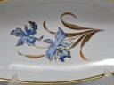 Alboth & Kaiser Овально блюдо "Синие цветы" с позолотой,  30см, Германия, 1960-70гг