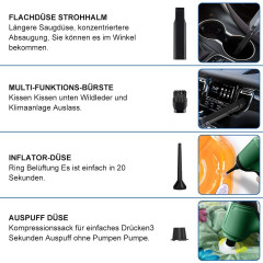 7Magic 7Magic Akku-Handstaubsauger 9000PA akkustaubsauger mit wiederaufladbarer 4000mAh Batterie, 120 W, beutellos, Starke Motor mit Waschbarer Filter fur Zuhause Tierhaare Auto Grun Беспроводной ручной пылесос 7Magic Беспроводной пылесос 9000PA с перезар