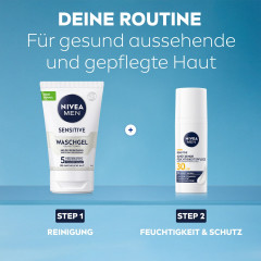 NIVEA MEN Sensitive Schutzende Feuchtigkeitspflege LSF 30, 50 ml, Нивеа Мужской крем для лица защитный, SPF 30, для чувствительной кожи, увлажнение и UV-защита, 50 мл