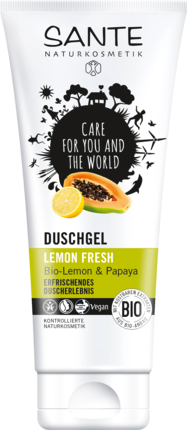 Sante Lemon Fresh Питательный Гель для Душа	 с Освежающим Ароматом Лимона и Папайи, 200 мл