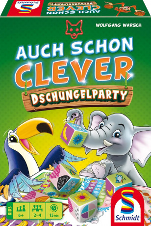 Schmidt Spiele 40682 Auch schon clever Настольная игра Уже умно, джунгли (Германия), детская игра в кости, от 2 до 4 игроков, от 6 лет