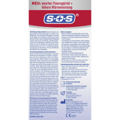 SOS Warme Fleece-Gurtel, 2 Stuck, SOS Согревающий флисовый пояс, многоразовый, с 2 согревающими подушечками, при болях в пояснице, 2 шт.