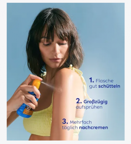 NIVEA SUN Sonnenolspray Schutz & Braune, LSF 30, Солнцезащитный спрей для защиты и загара, SPF 30, 200 мл