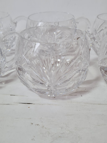 Кружки винтажные Im Stil Walther Glas с узором, стекло, 11 см, 6 шт., Германия, 1960-70гг.