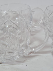 Кружки винтажные Im Stil Walther Glas с узором, стекло, 11 см, 6 шт., Германия, 1960-70гг.