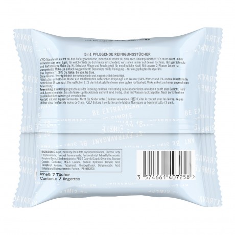 bebe 5in1 Pflegende Reinigungstucher Reisegrosse Ухаживающие чистящие салфетки 5 в 1, дорожный размер