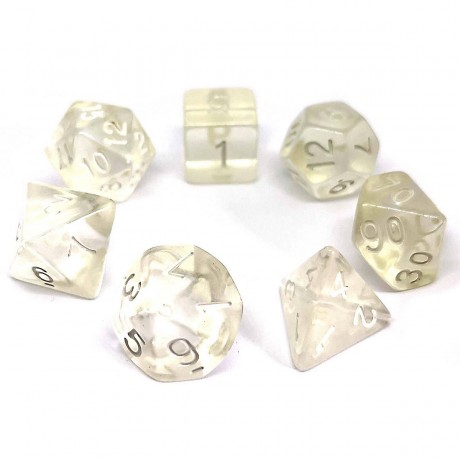 dice4friends 7-teiliges RPG Wurfelset Transparent: Crystal Набор игральных костей RPG из 7 предметов Прозрачный: Кристалл