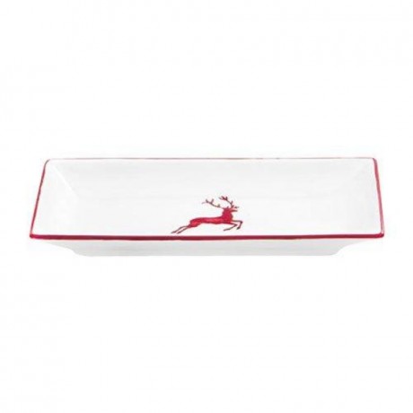 Gmundner Keramik Gmundner Keramik Rubinroter Hirsch Snackschale 22x11x2,7 cm Керамическая чаша Gmundner Ruby Red Deer для закусок 22x11x2,7 см