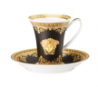 Rosenthal Versace I love Baroque - Nero Espresso-/Mokkatasse 0,09 L mit Untertasse 2-tlg., Розенталь Версачи Фарфоровая Чашка для эспрессо/мокко 90мл с блюдцем серии "Я люблю барокко" в черном